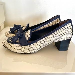 Tory Burch 37532 Navy Sea/Ivory - 438 Stamford 55mm Pump Size 10.5